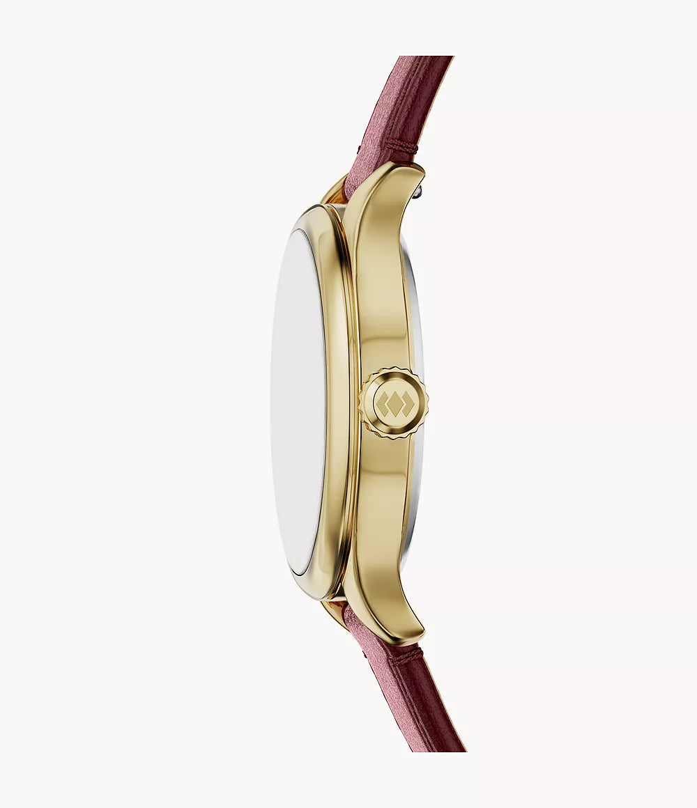 Fossil Gilmore Three-Hand Red Leather Women's Watch