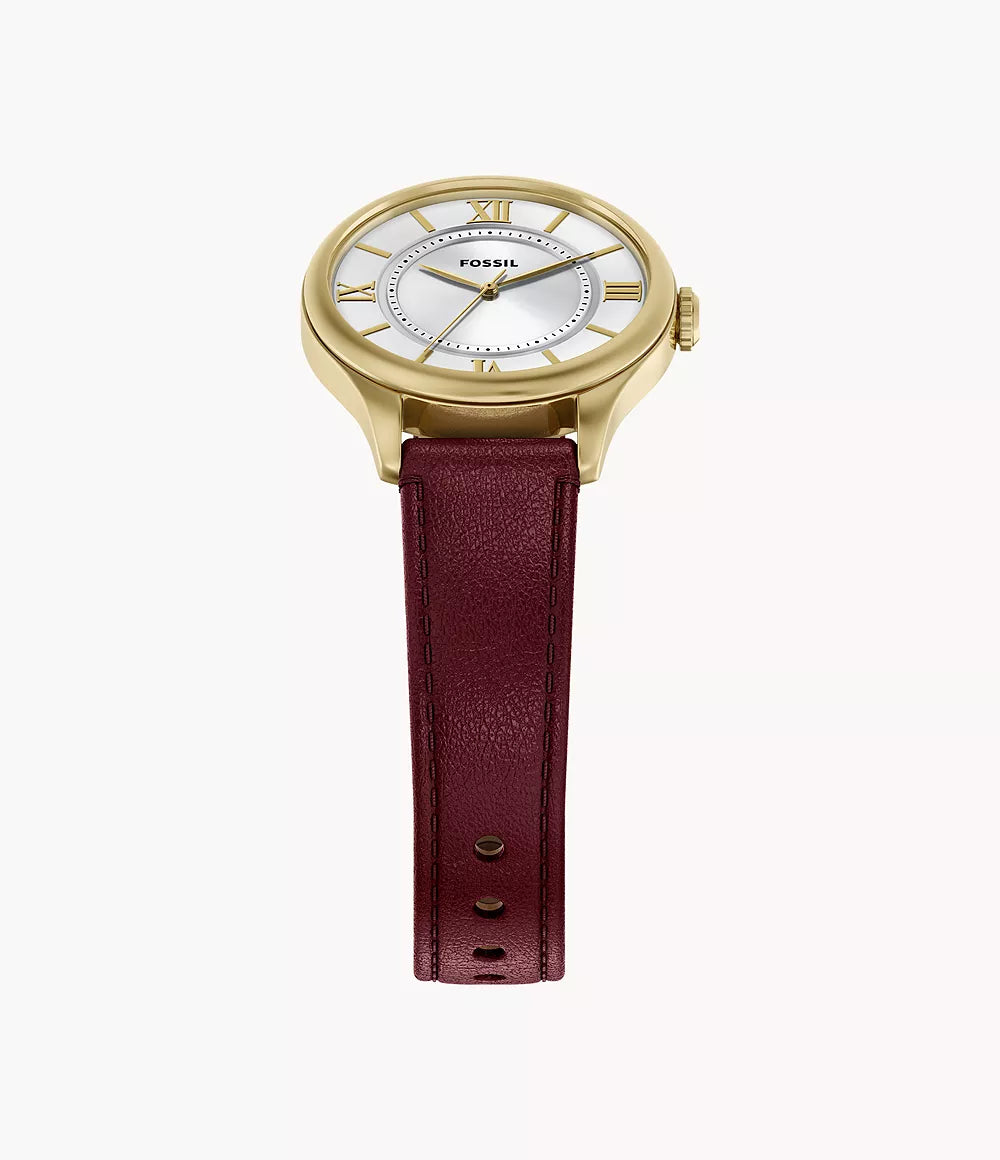 Fossil Gilmore Three-Hand Red Leather Women's Watch