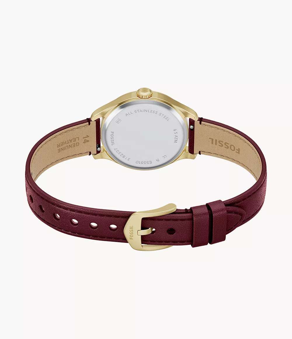 Fossil Gilmore Three-Hand Red Leather Women's Watch