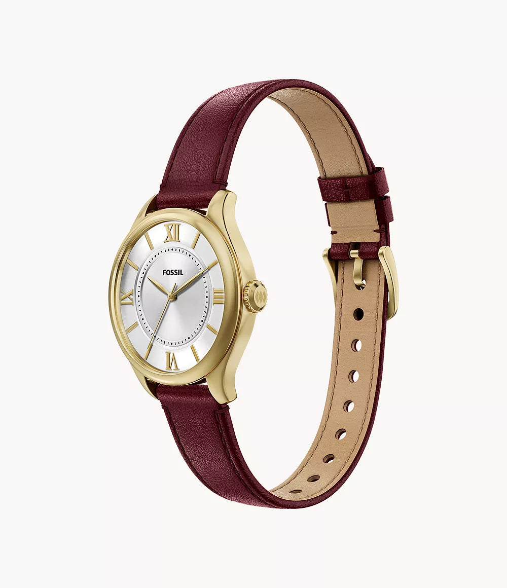 Fossil Gilmore Three-Hand Red Leather Women's Watch