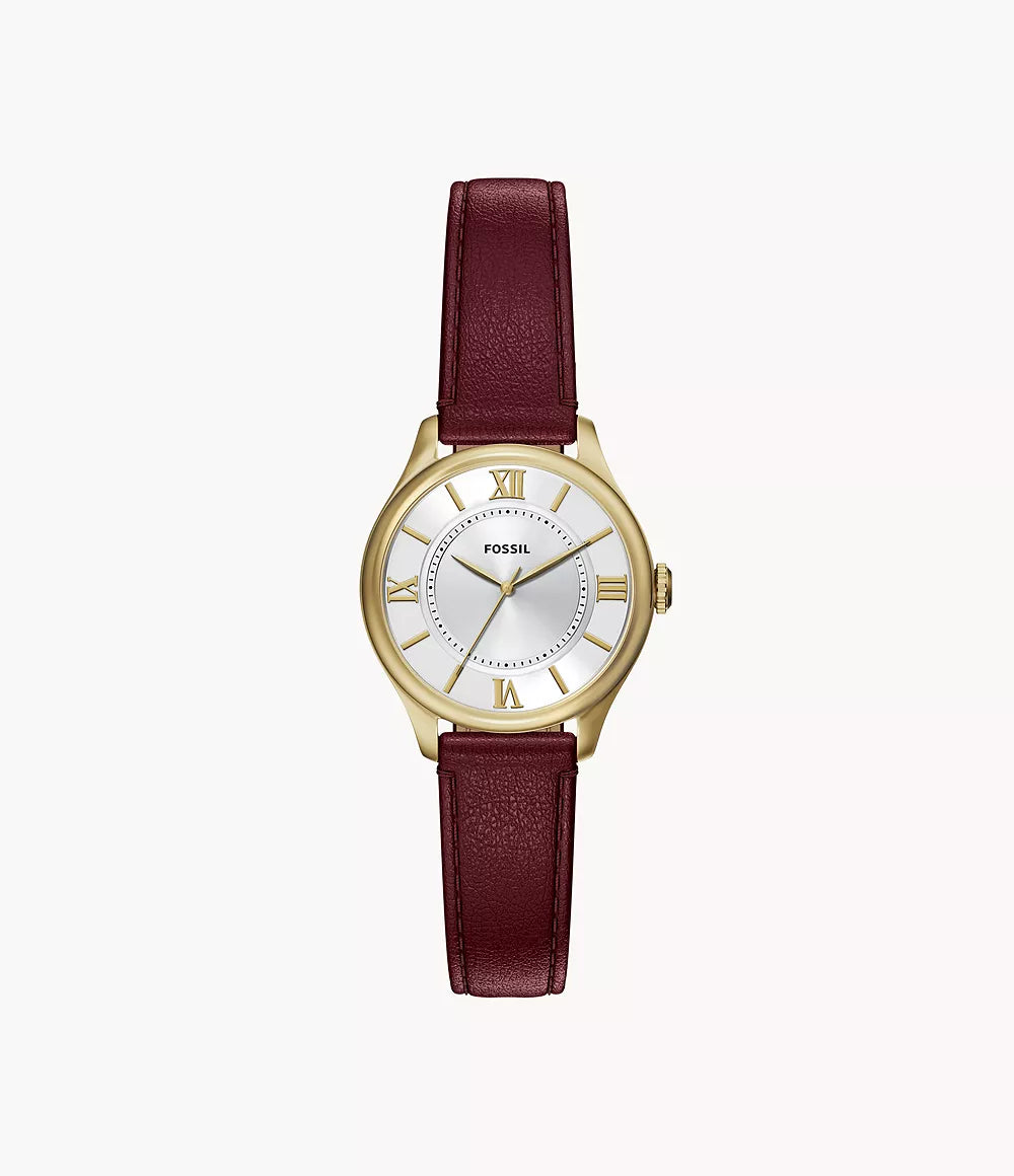 Fossil Gilmore Three-Hand Red Leather Women's Watch