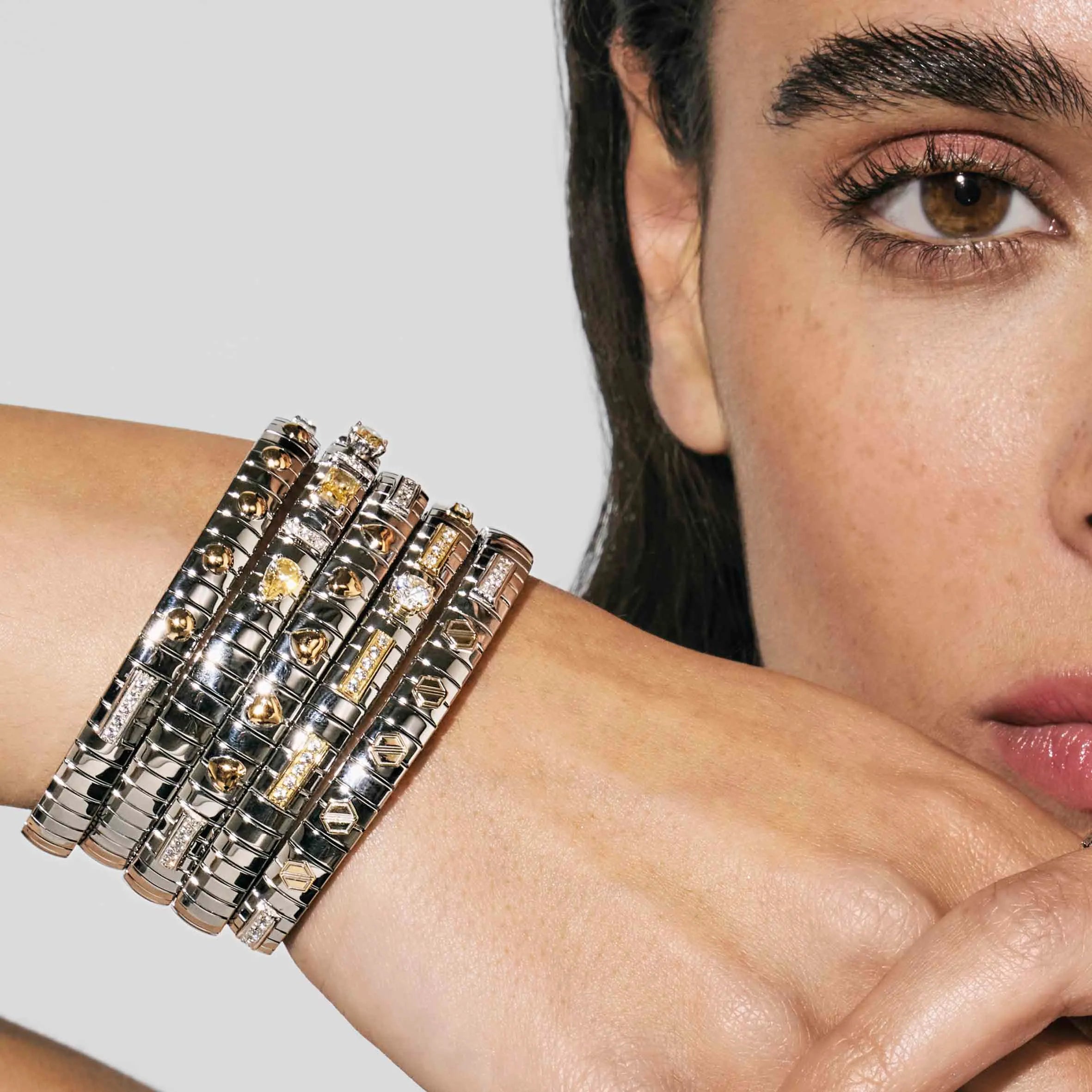 Nomination Extension Bracelet with Blue Baguette Cubic Zirconia