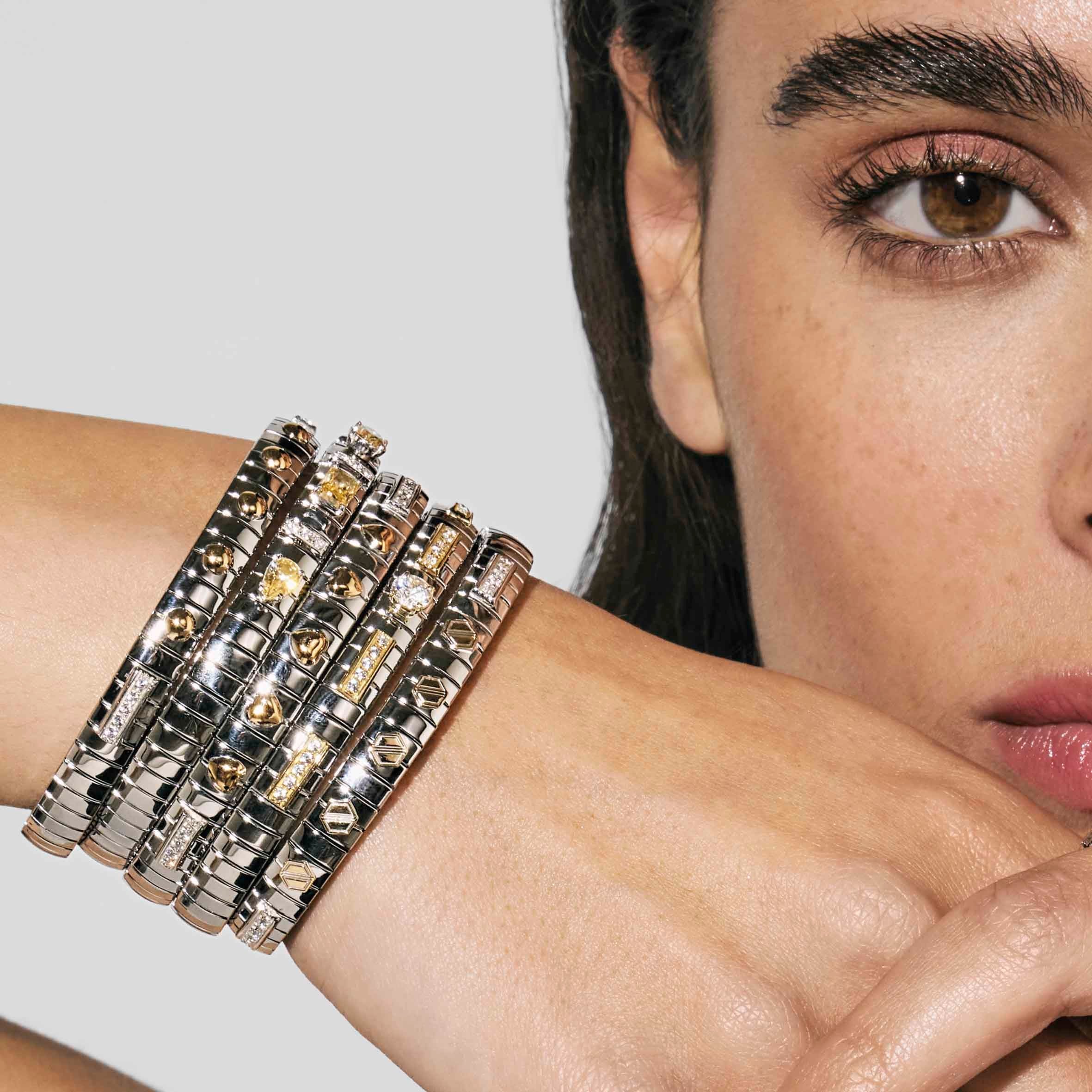 Nomination Extension Bracelet: Steel, Gold, Silver, CZ Pavé, Choose Your Symbol