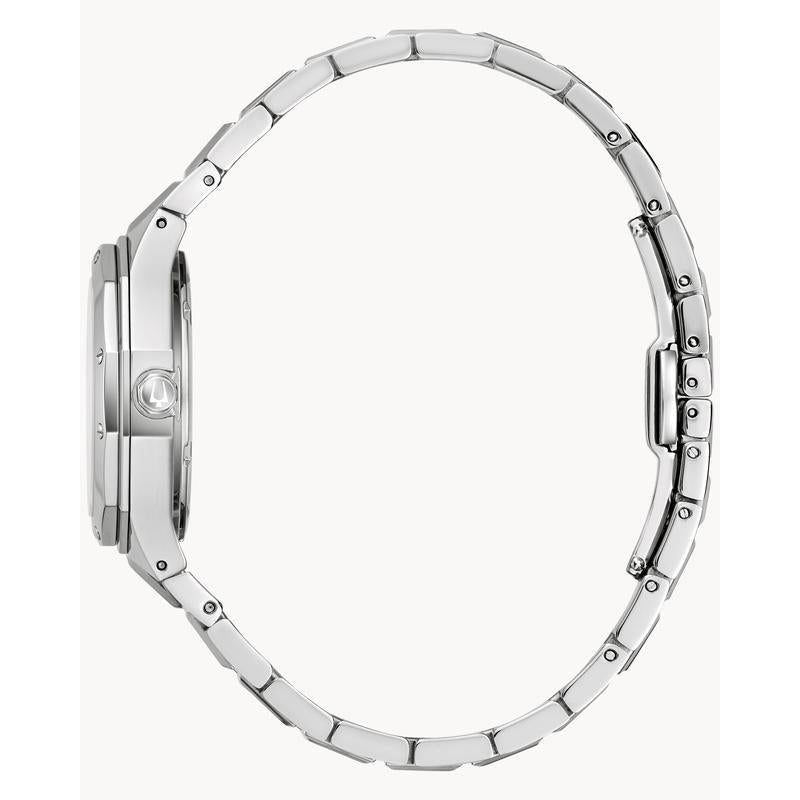 Elegant Bulova Prestige Women's Watch, Purple Ombre Dial, Stainless Steel Bracelet