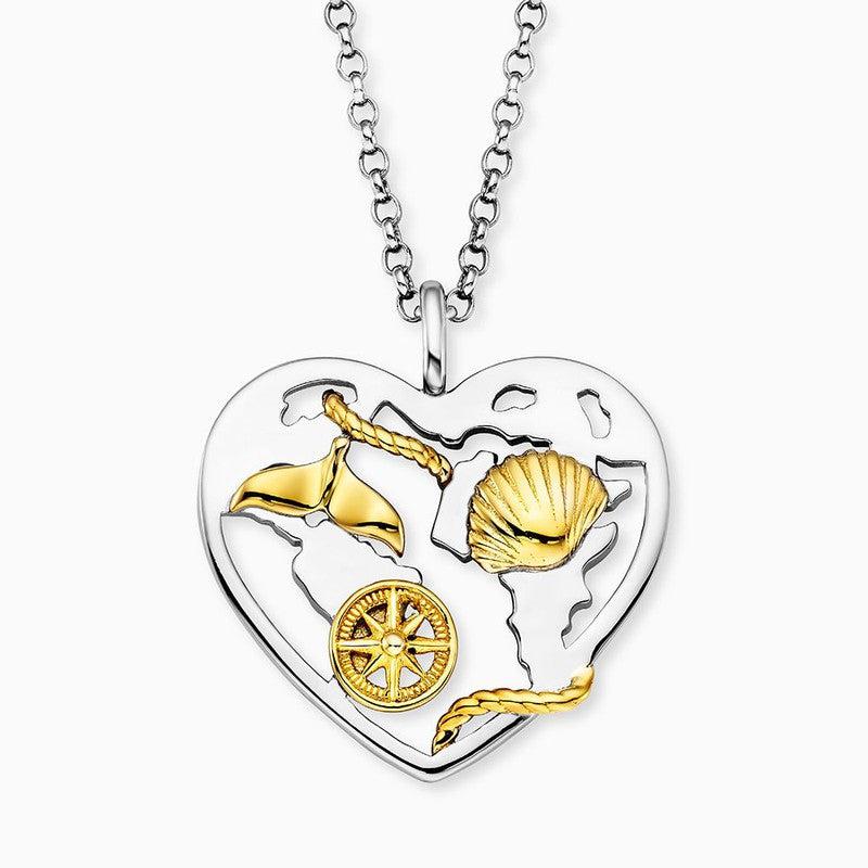 Engelsrufer Aloha Bicolor Heart Necklace