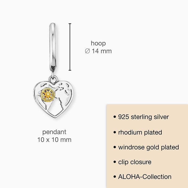 Engelsrufer Aloha Heart Hoop Earrings