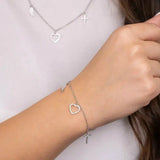 Engelsrufer Bracelet Faith, Love and Hope Silver with Zirconia