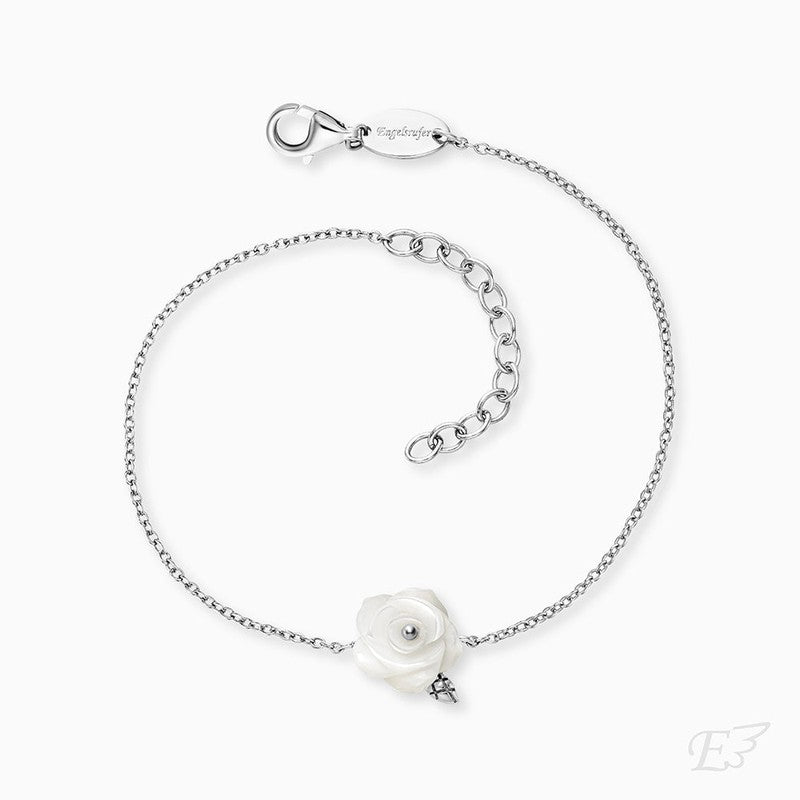 Engelsrufer Bracelet Ladies Sterling Silver with Mother of Pearl Rose