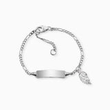 Engelsrufer Children's Bracelet - Silver with Engraving Plate and Wing Symbol