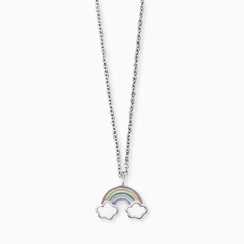 Engelsrufer Children's Necklace - Silver with Multicolour Rainbow