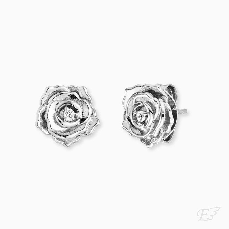 Engelsrufer Ear Studs Rose with Zirconia