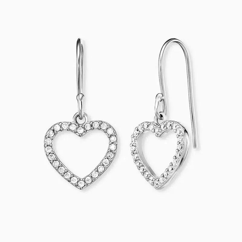 Engelsrufer Earrings Heart silver with Zirconia