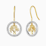 Engelsrufer Earrings Tree of Life Bicolor with Zirconia