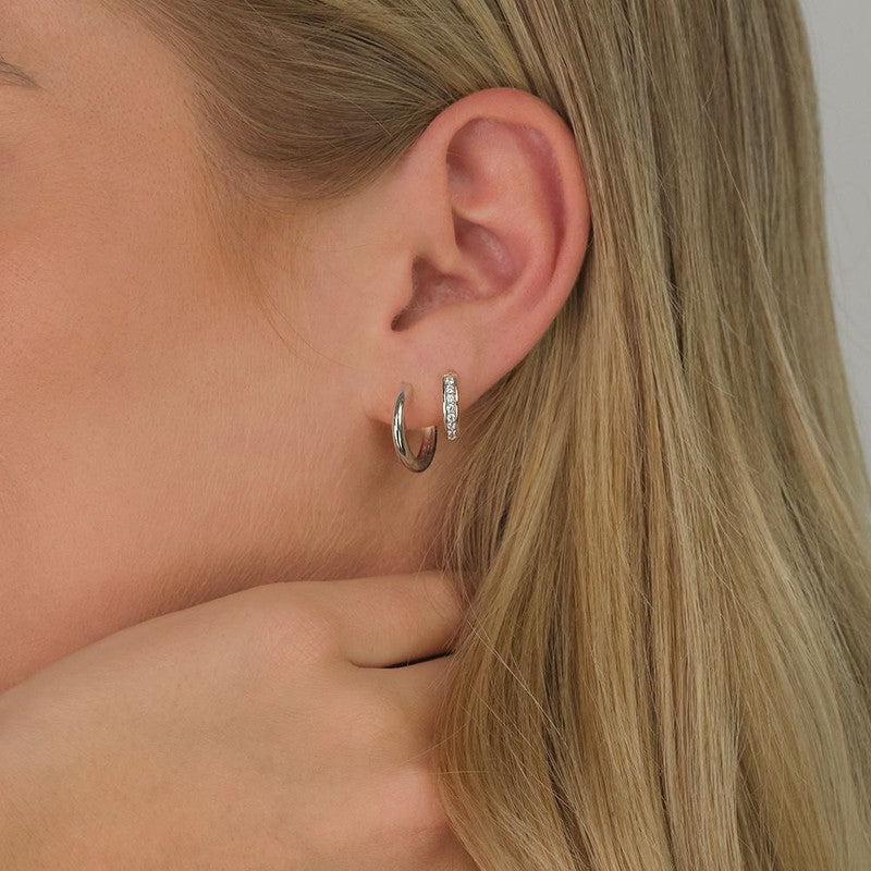 Engelsrufer Emma Silver Hoops with Zirconia