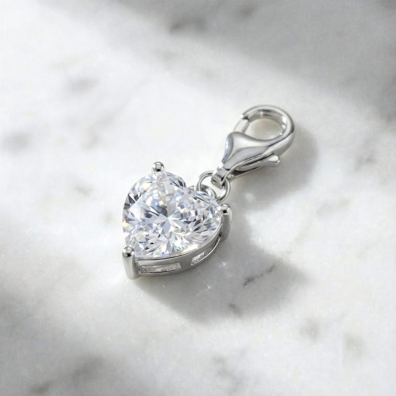 Engelsrufer Heart Charm 925 Sterling Silver with Zirconia