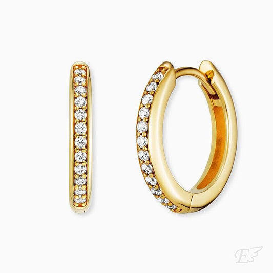 Engelsrufer Lola Gold Hoops with Zirconia