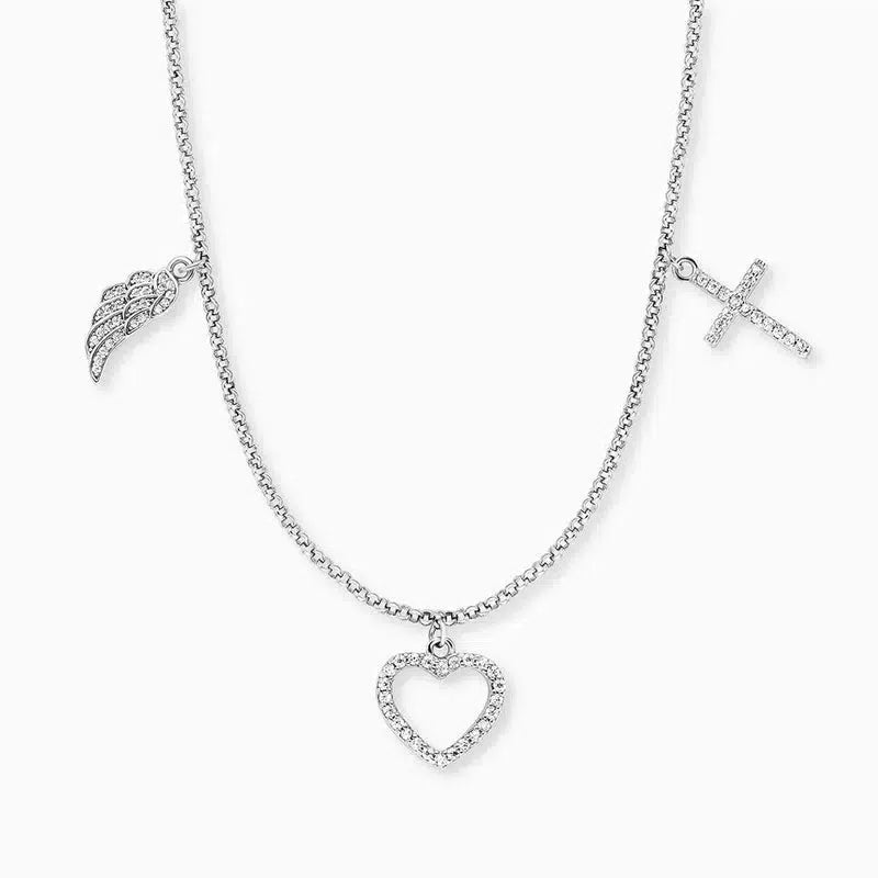 Engelsrufer Necklace Faith, Love and Hope silver with Zirconia