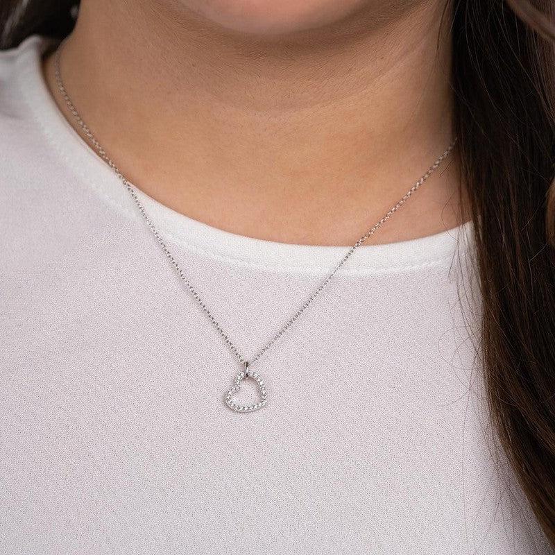 Engelsrufer Necklace Heart silver with Zirconia