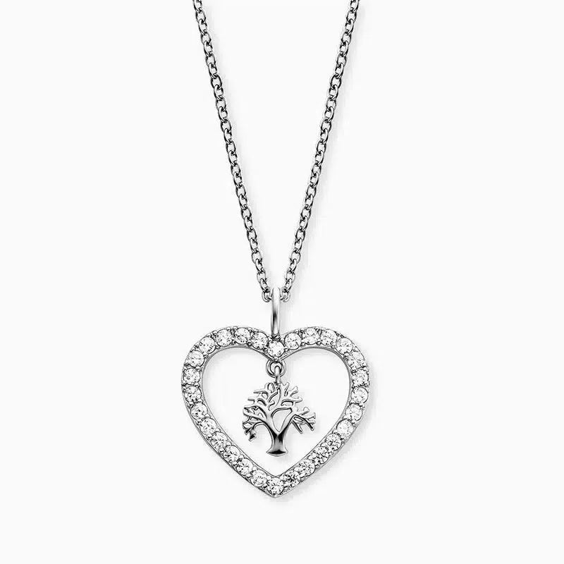 Engelsrufer Necklace Tree of Life Heart with Zirconia