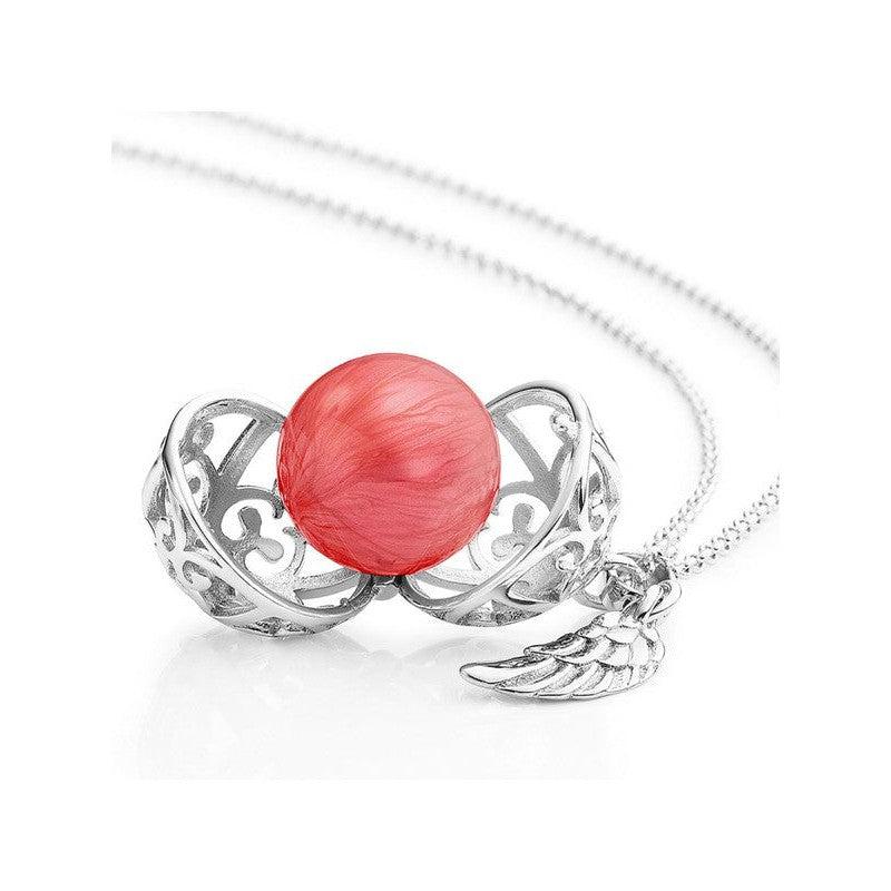 Engelsrufer Necklace for Ladies Angel Whisperer with Wing Red