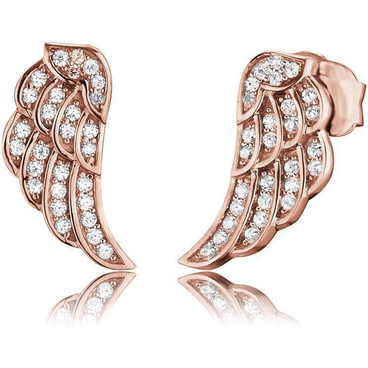 Engelsrufer Rose Gold Angel Wing Ear Studs