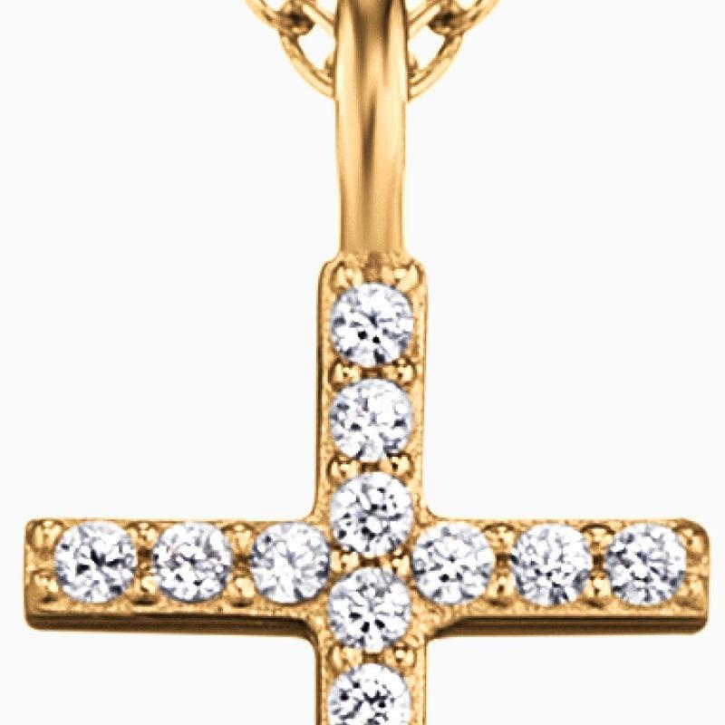 Engelsrufer Silver CZ Cross Gold Plated Chain With Pendant