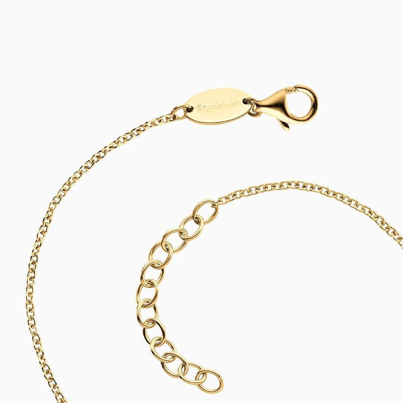 Engelsrufer Silver Cross Gold Plated With Zirconia Bracelet