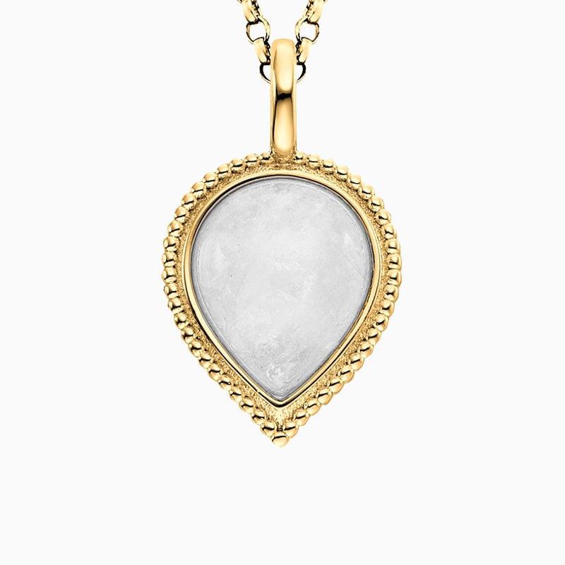 Engelsrufer Silver Pure Moondrop Gold Plated With Moonstone Chain With Pendant