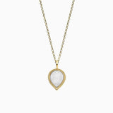 Engelsrufer Silver Pure Moondrop Gold Plated With Moonstone Chain With Pendant