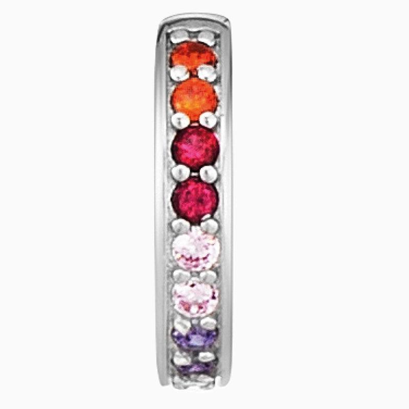 Engelsrufer Silver Rainbow With Multicoloured CZ Creole