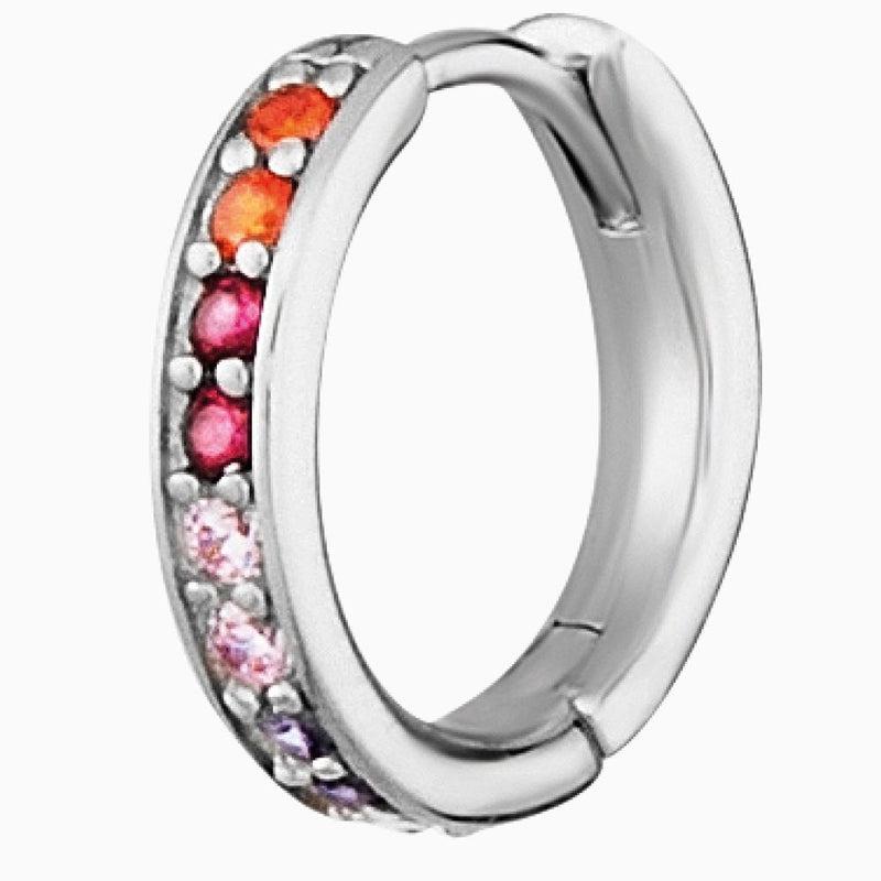 Engelsrufer Silver Rainbow With Multicoloured CZ Creole
