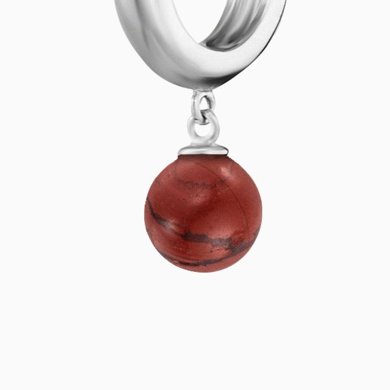 Engelsrufer Silver Red Jasper Pearl Hoops