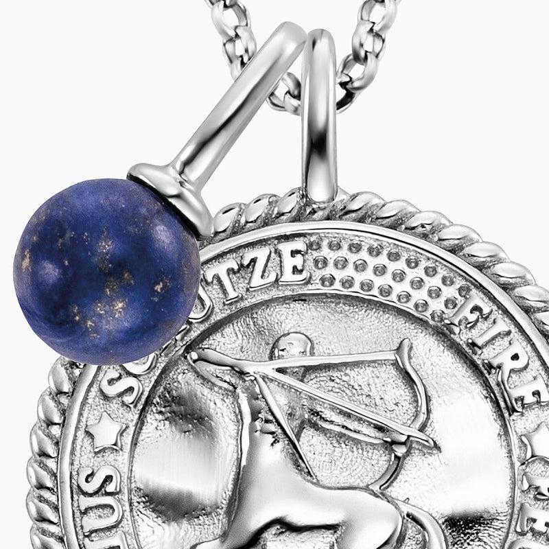 Engelsrufer Silver Sagittarius Lapis lazuli With CZ Necklace