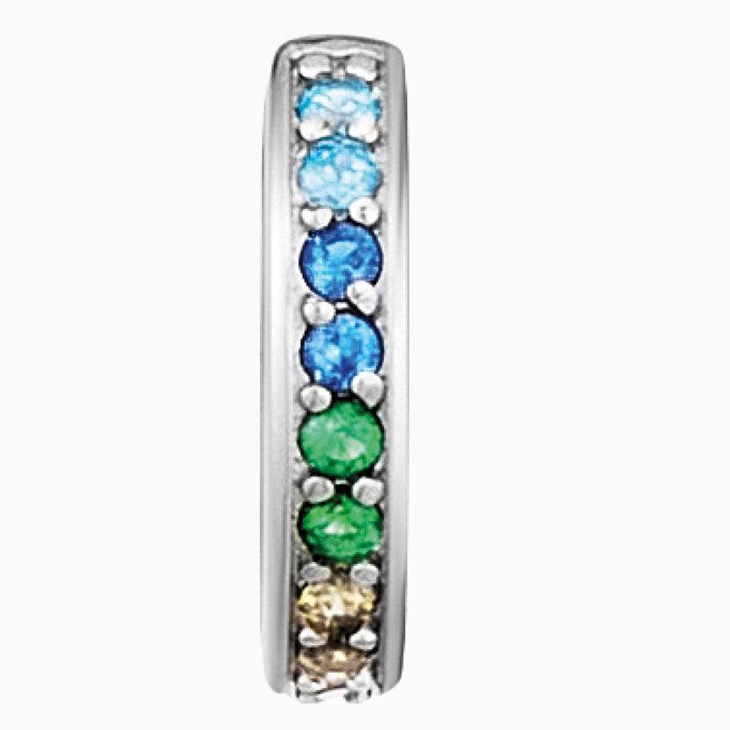 Engelsrufer Silver With Rainbow CZ Multicolour Creole