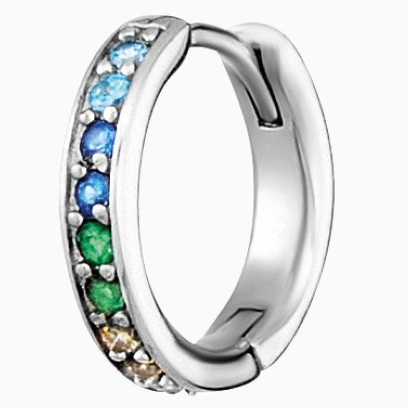 Engelsrufer Silver With Rainbow CZ Multicolour Creole