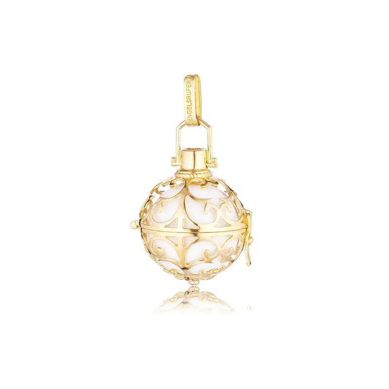 Engelsrufer Yellow Gold Small White Sound Ball Pendant