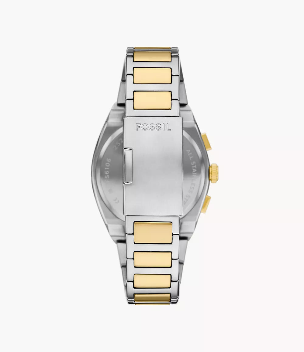 Fossil Everett Chronograph Two-Tone Stainless Steel Men's Watch