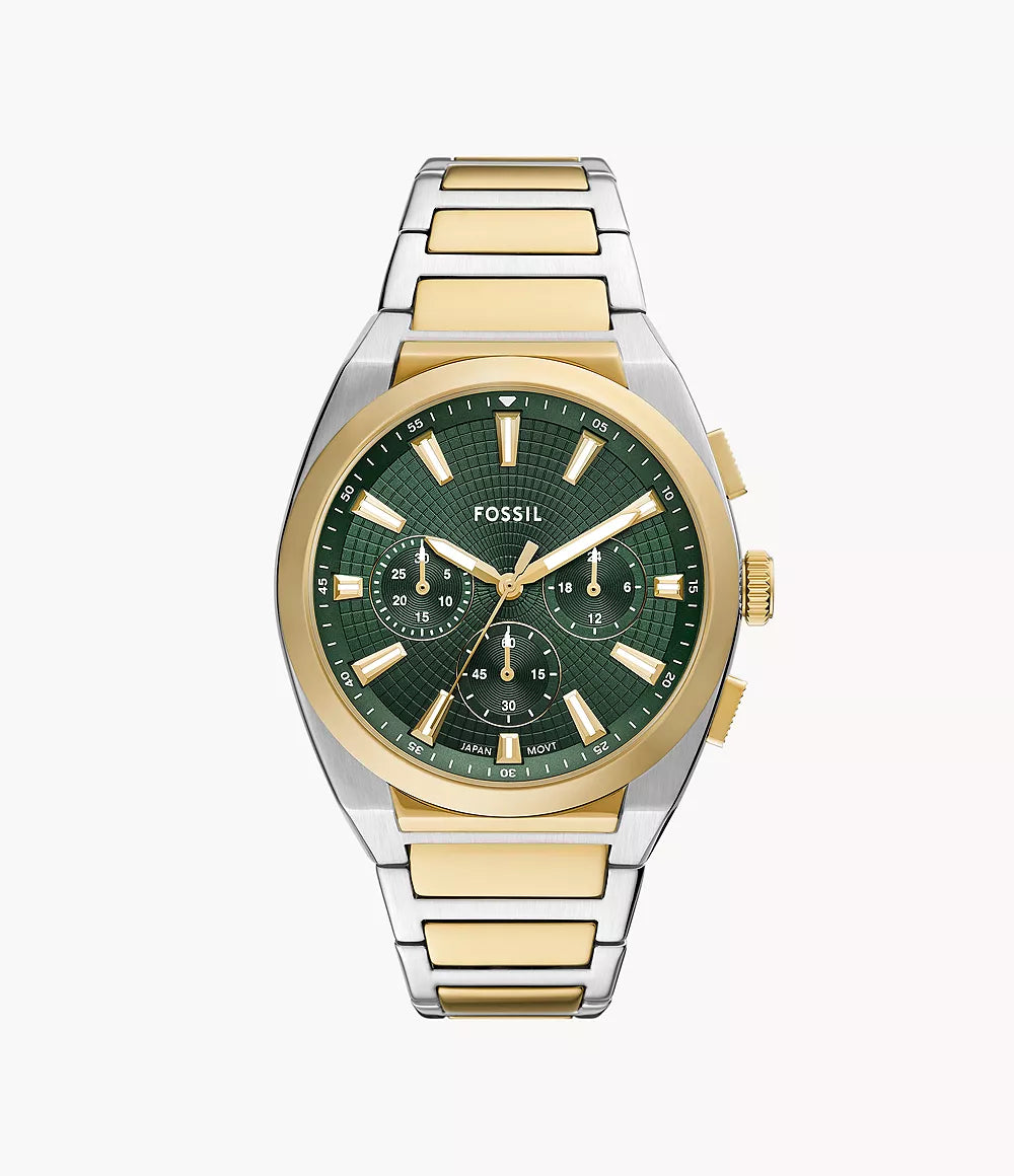 Fossil Everett Chronograph Two-Tone Stainless Steel Men's Watch