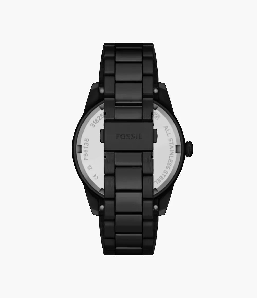 Fossil Pearson Multifunction Black Stainless Steel Men's Watch