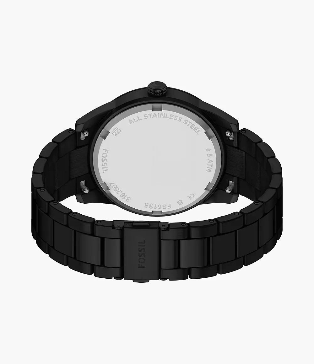 Fossil Pearson Multifunction Black Stainless Steel Men's Watch