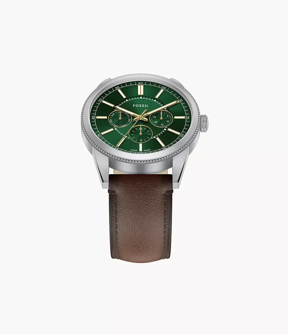 Fossil Pearson Multifunction Brown Leather Men's Watch