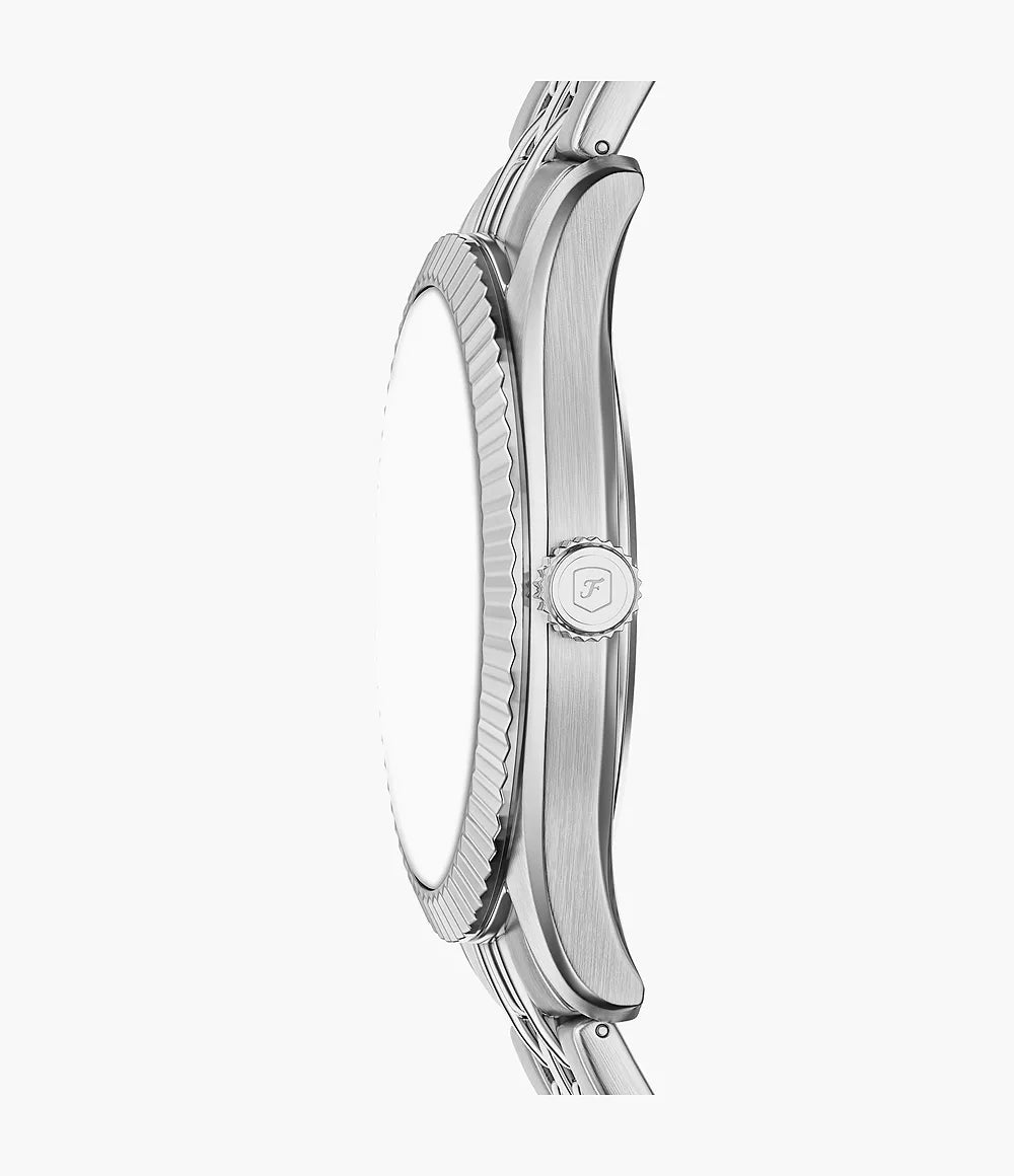 Fossil Campbell Three-Hand Day-Date Stainless Steel Men's Watch
