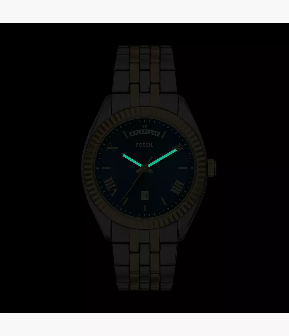 Fossil Campbell Three Hand Stainless Steel Men's Watch