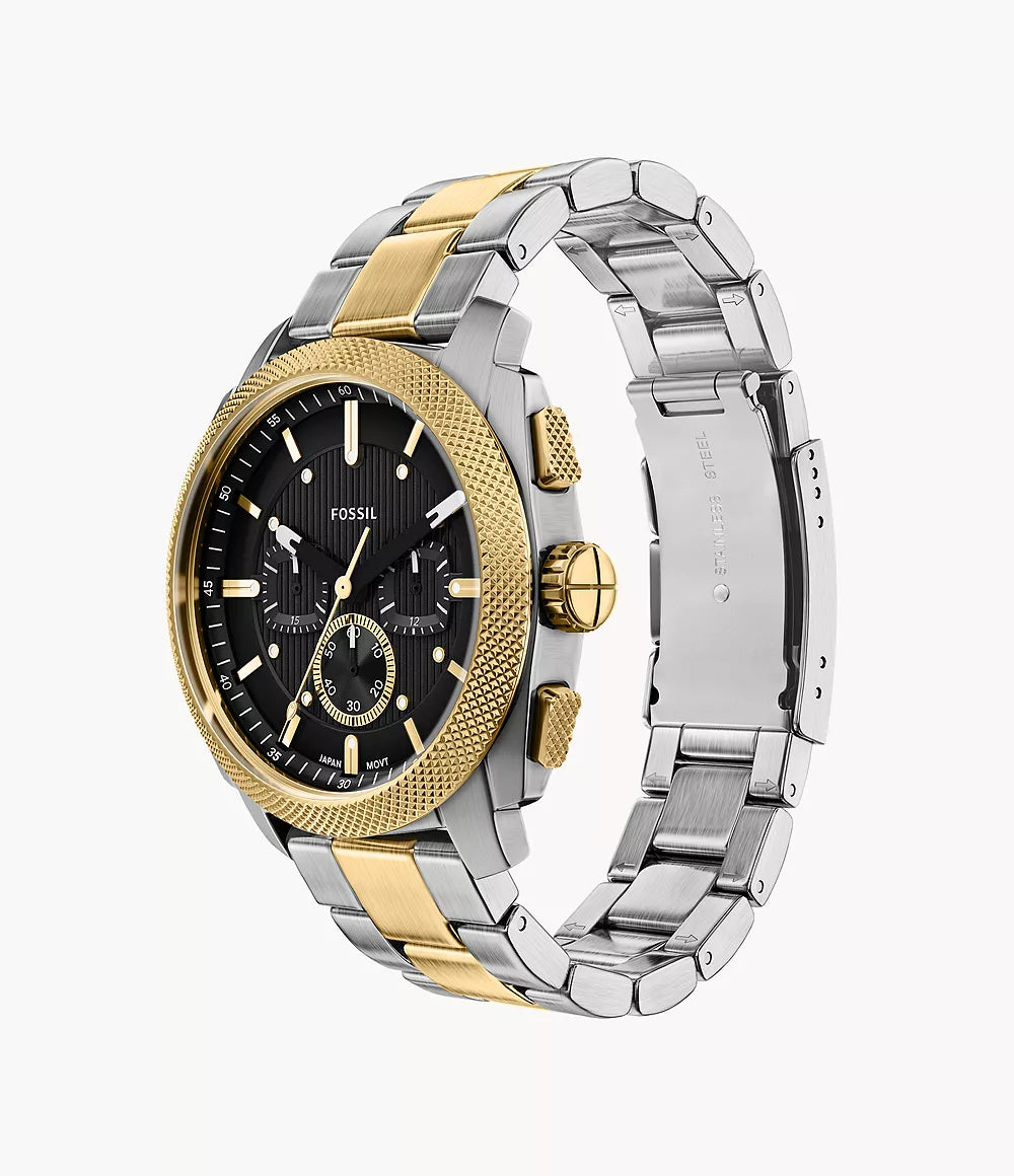 Fossil Machine Chronograph Two-Tone Stainless Steel Men's Watch