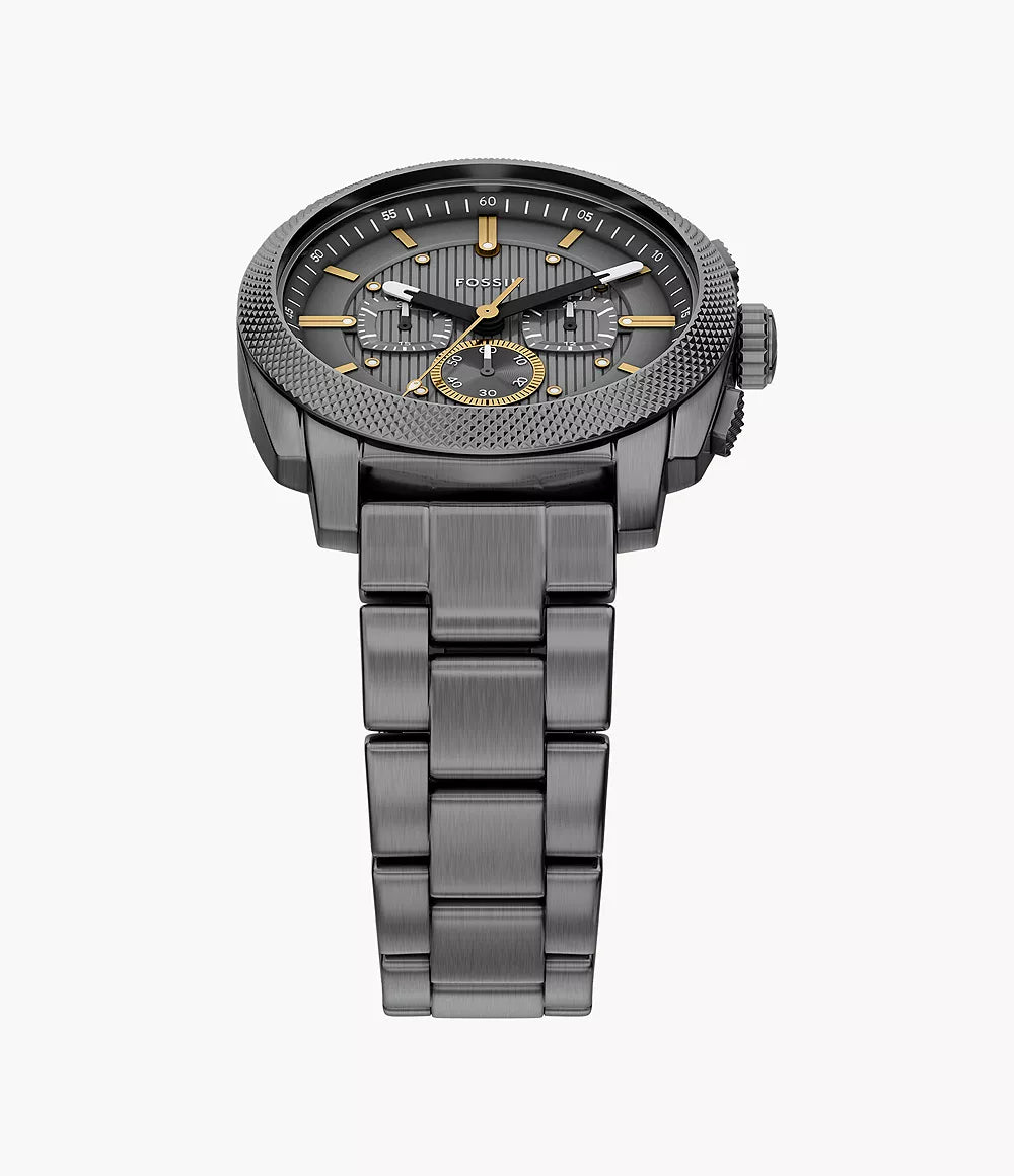Fossil Machine Chronograph Smoke Stainless Steel Men's Watch