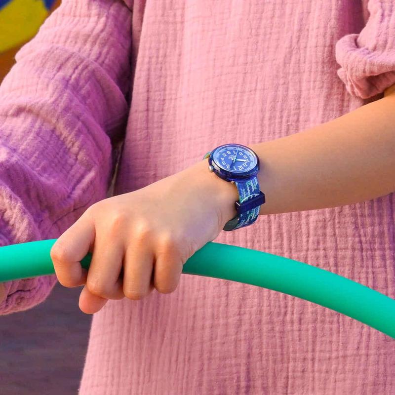 Flik Flak Braid in Blue Watch FPNP169