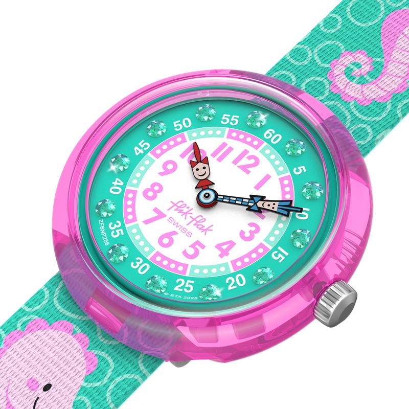 Flik Flak Bubbly Seahorse Watch FBNP256