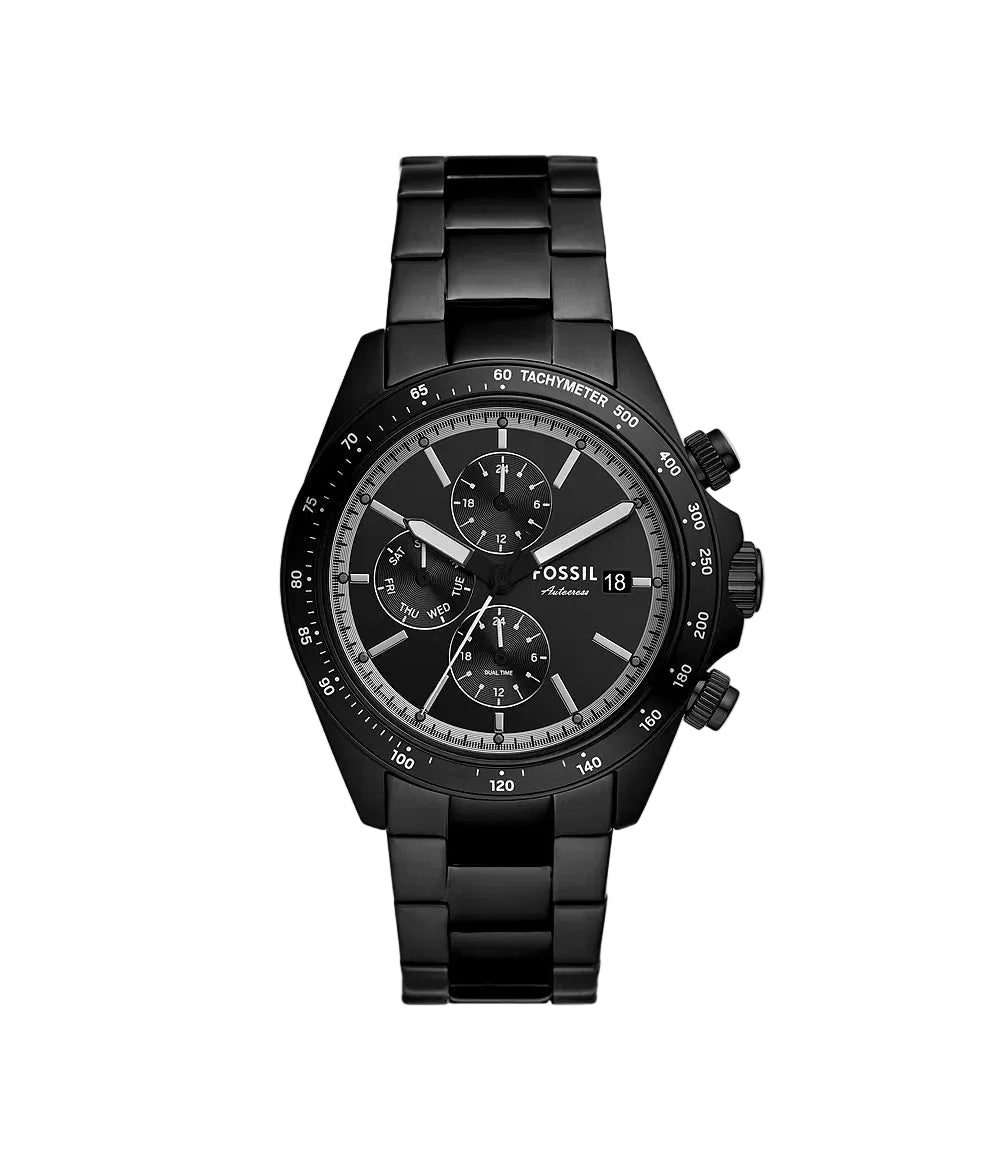 Fossil Autocross Multifunction Black Stainless Steel Men's Watch