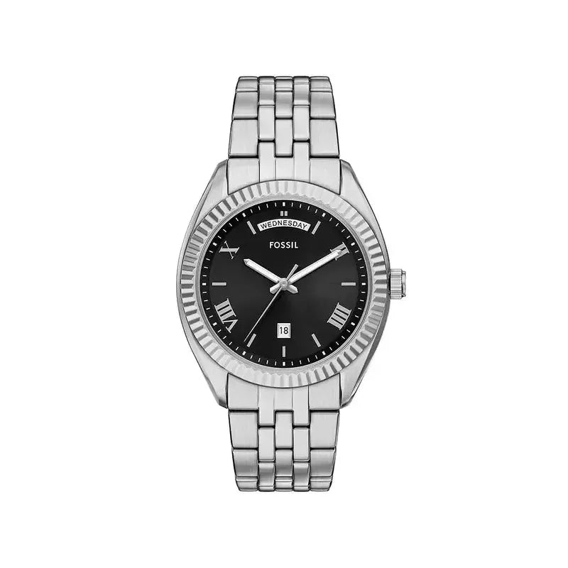 Fossil Campbell Three-Hand Day-Date Stainless Steel Men's Watch