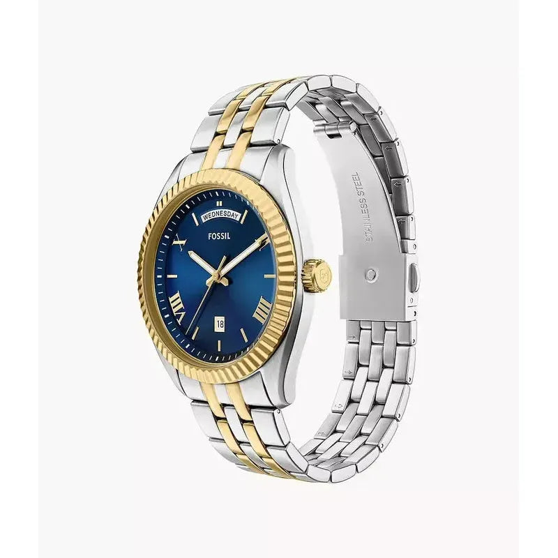 Fossil Campbell Three Hand Stainless Steel Men's Watch